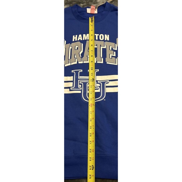 SMALL Men’s Mitchell & Ness Hampton Pirates  Blue White Sweatshirt - Picture 8 of 9